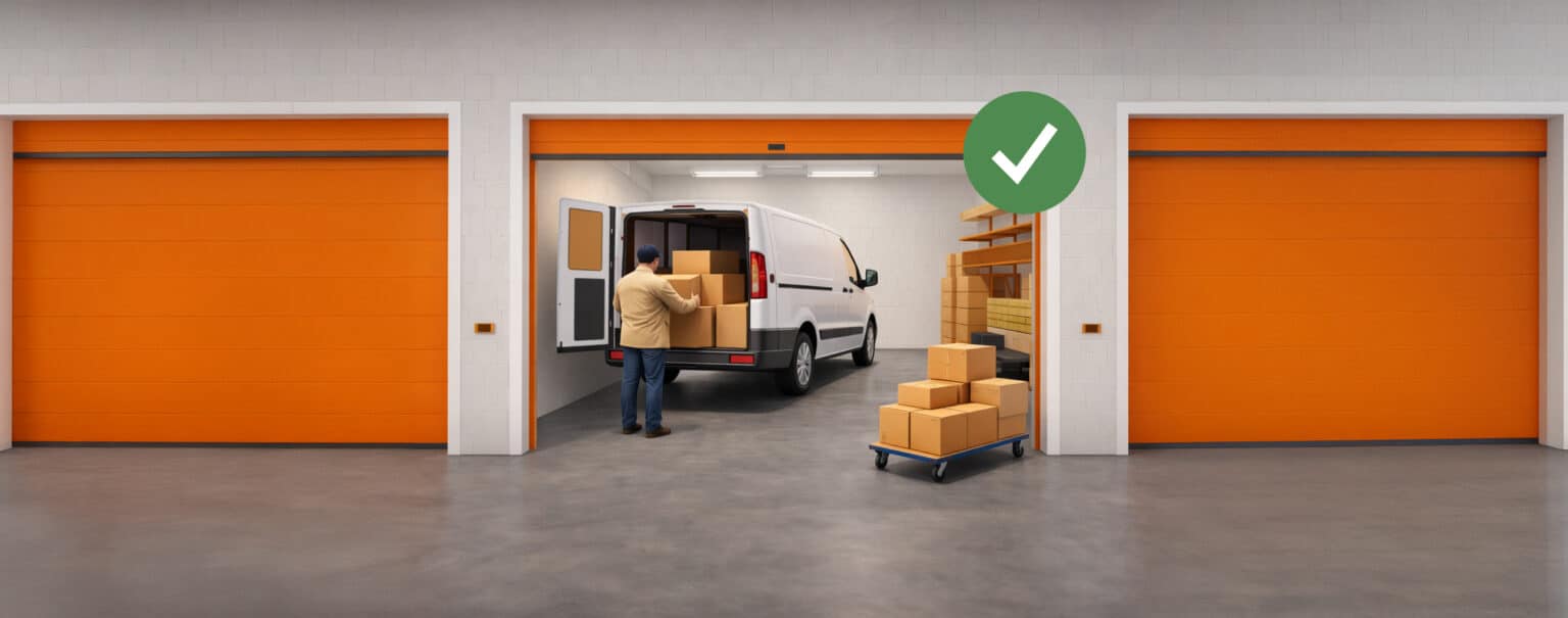 Indoor drive-in laden en lossen